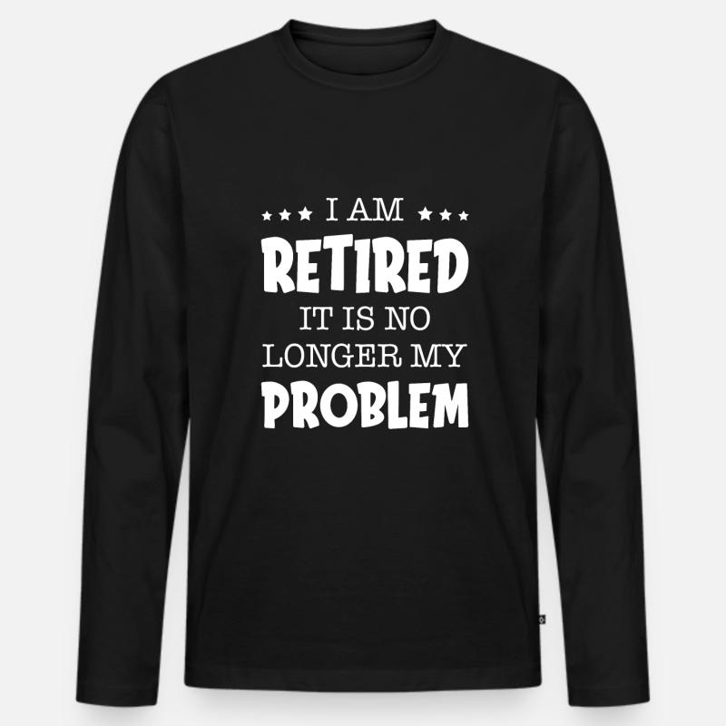 Rentner Rente - Männer Premium Bio Langarmshirt - Schwarz