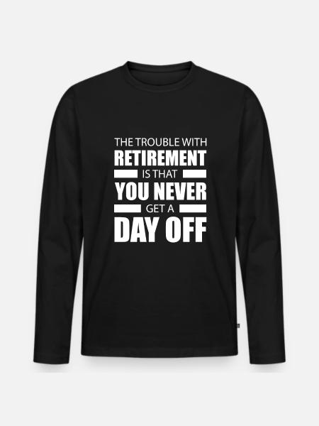 Pensioner pension funny - Men's Premium Organic Long Sleeve Shirt - black