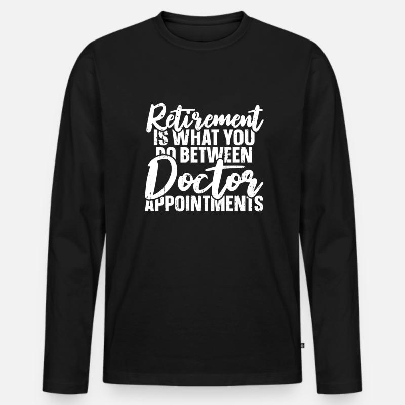 Rentner Rente - Männer Premium Bio Langarmshirt - Schwarz