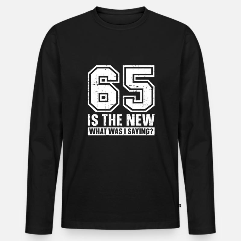 Rentner Rente - Männer Premium Bio Langarmshirt - Schwarz