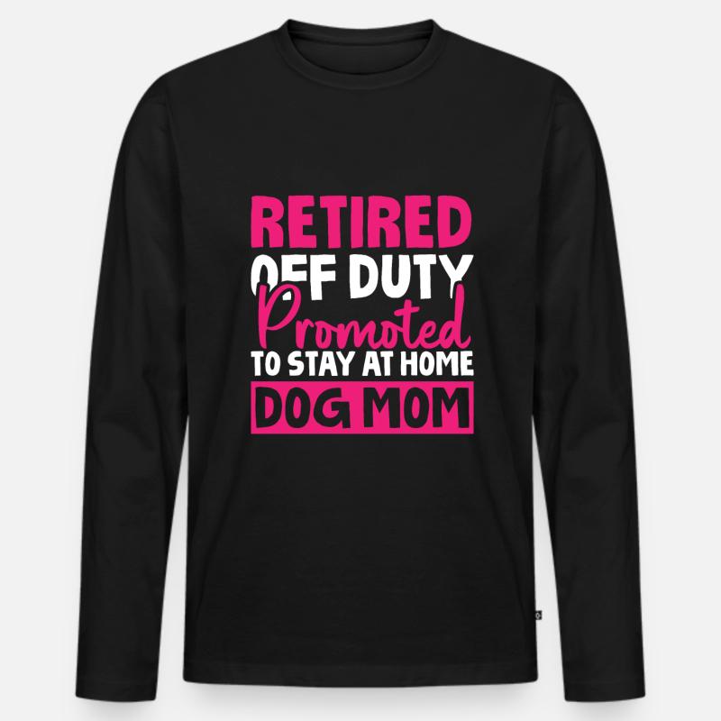 Rentner Rente Hund - Männer Premium Bio Langarmshirt - Schwarz