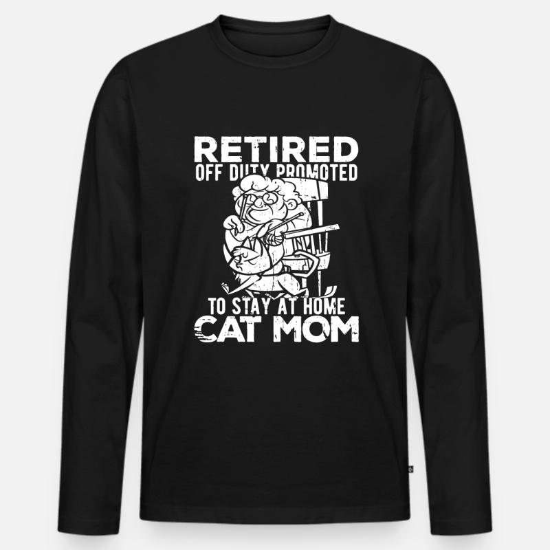 Rentner Rente Mutter - Männer Premium Bio Langarmshirt - Schwarz