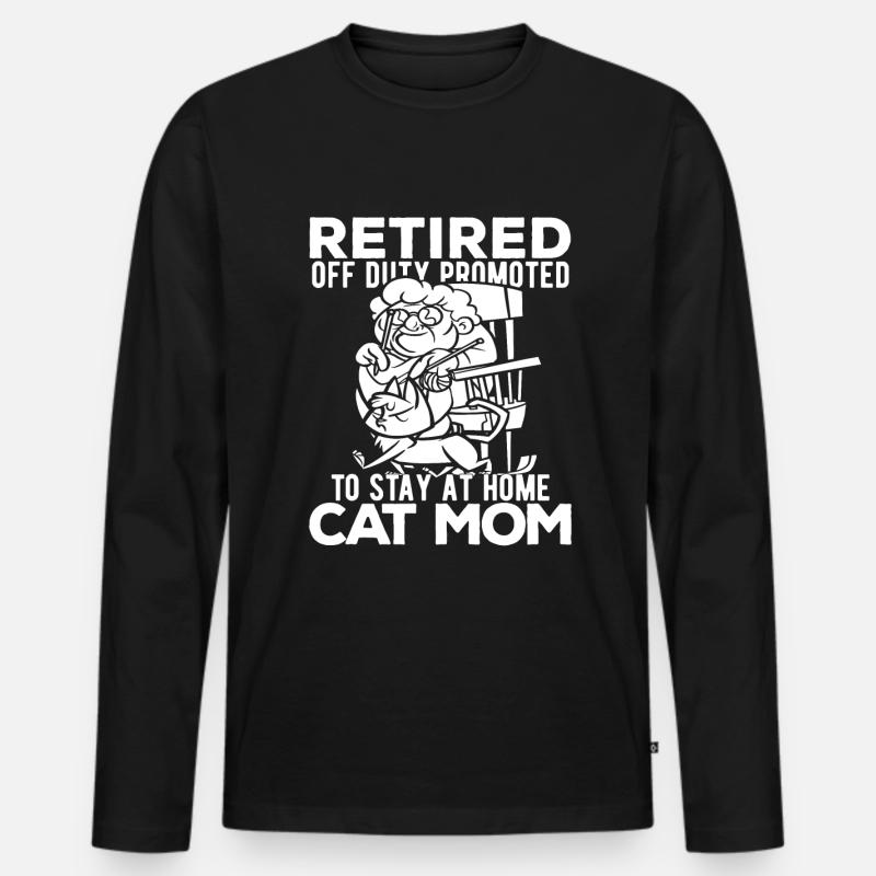 Rentner Rente Mutter - Männer Premium Bio Langarmshirt - Schwarz