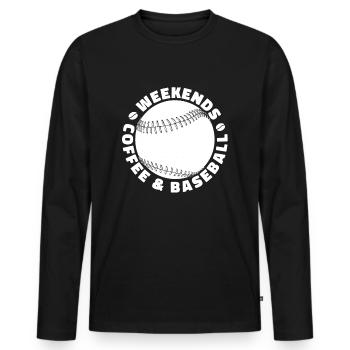 Baseball Baseball Mama - Männer Premium Bio Langarmshirt - Schwarz - Vorne - Nico (187cm)