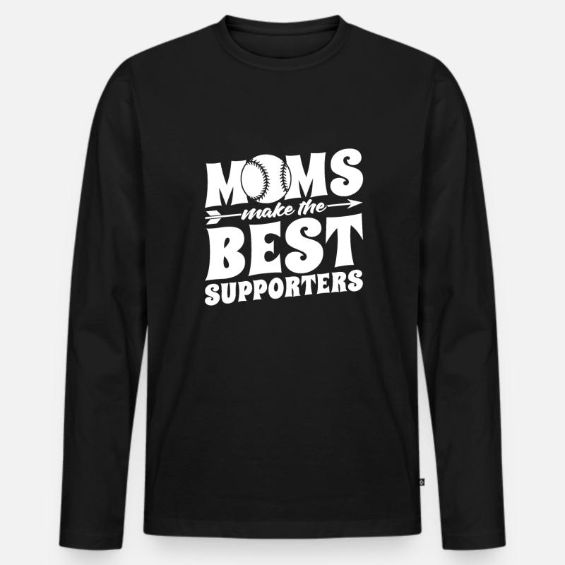 Baseball Baseball Mama - Männer Premium Bio Langarmshirt - Schwarz