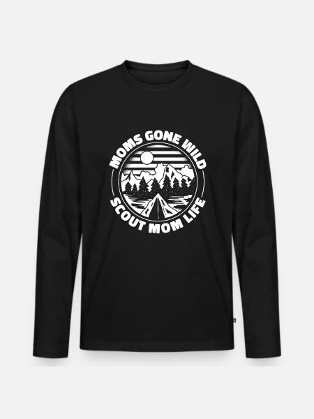 Scout - Men's Premium Organic Long Sleeve Shirt - black