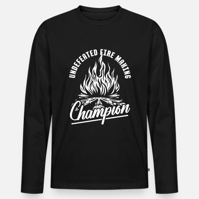 Pfadfinder Witzig - Männer Premium Bio Langarmshirt - Schwarz