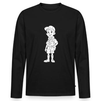 Boy Scout Boy - Men's Premium Organic Long Sleeve Shirt - black - Front - Nico (187cm)