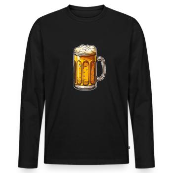 Beer Beer Lover Cool - Men's Premium Organic Long Sleeve Shirt - black - Front - Nico (187cm)