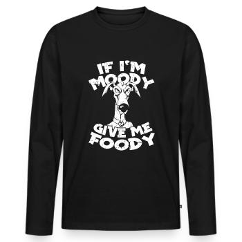 Greyhound Greyhound Funny - Men's Premium Organic Long Sleeve Shirt - black - Front - Nico (187cm)