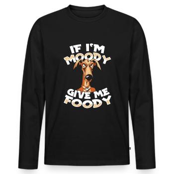 Greyhound Greyhound Funny - Men's Premium Organic Long Sleeve Shirt - black - Front - Nico (187cm)