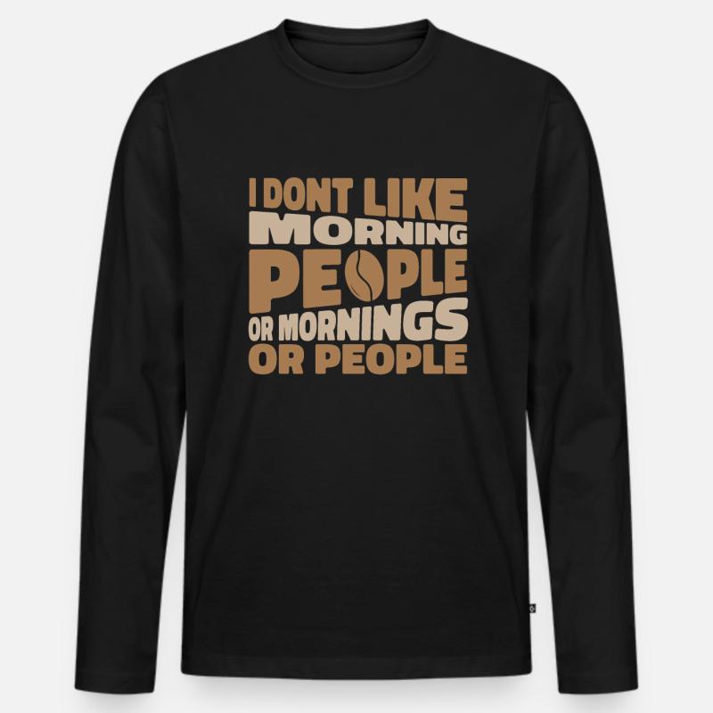 Schwarzer Humor - Männer Premium Bio Langarmshirt - Schwarz