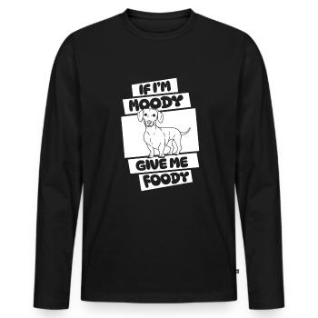 Dachshund Dachshund Funny - Men's Premium Organic Long Sleeve Shirt - black - Front - Nico (187cm)