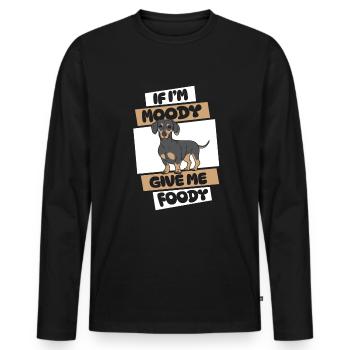 Dachshund Dachshund Funny - Men's Premium Organic Long Sleeve Shirt - black - Front - Nico (187cm)