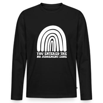 Mom Mom - Men's Premium Organic Long Sleeve Shirt - black - Front - Nico (187cm)