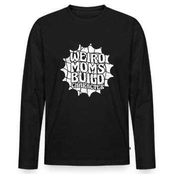 Mom Mom - Men's Premium Organic Long Sleeve Shirt - black - Front - Nico (187cm)