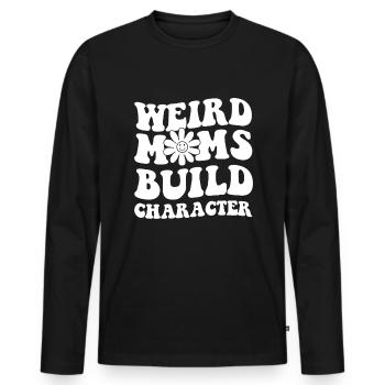 Mom Mom - Men's Premium Organic Long Sleeve Shirt - black - Front - Nico (187cm)