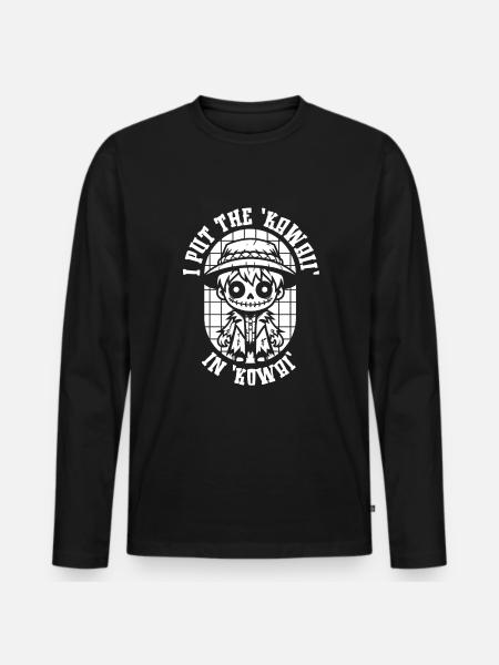 Anime Manga Scary Cute - Men's Premium Organic Long Sleeve Shirt - black
