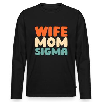 Sororité Soroitas Sigma Mama - T-shirt manches longues Premium bio Homme - noir - Devant - Nico (187cm)