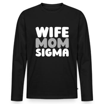 Sororité Soroitas Sigma Mama - T-shirt manches longues Premium bio Homme - noir - Devant - Nico (187cm)
