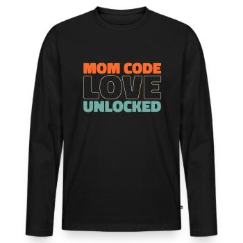 Mom Mom - Men's Premium Organic Long Sleeve Shirt - black - Front - Nico (187cm)