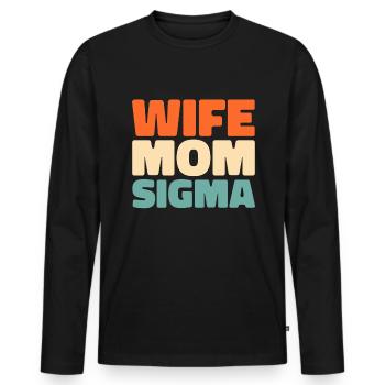 Sororité Soroitas Sigma Mama - T-shirt manches longues Premium bio Homme - noir - Devant - Nico (187cm)
