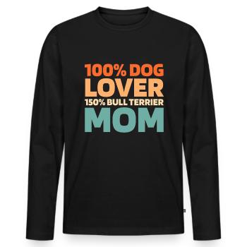 Bull Terrier - Men's Premium Organic Long Sleeve Shirt - black - Front - Nico (187cm)