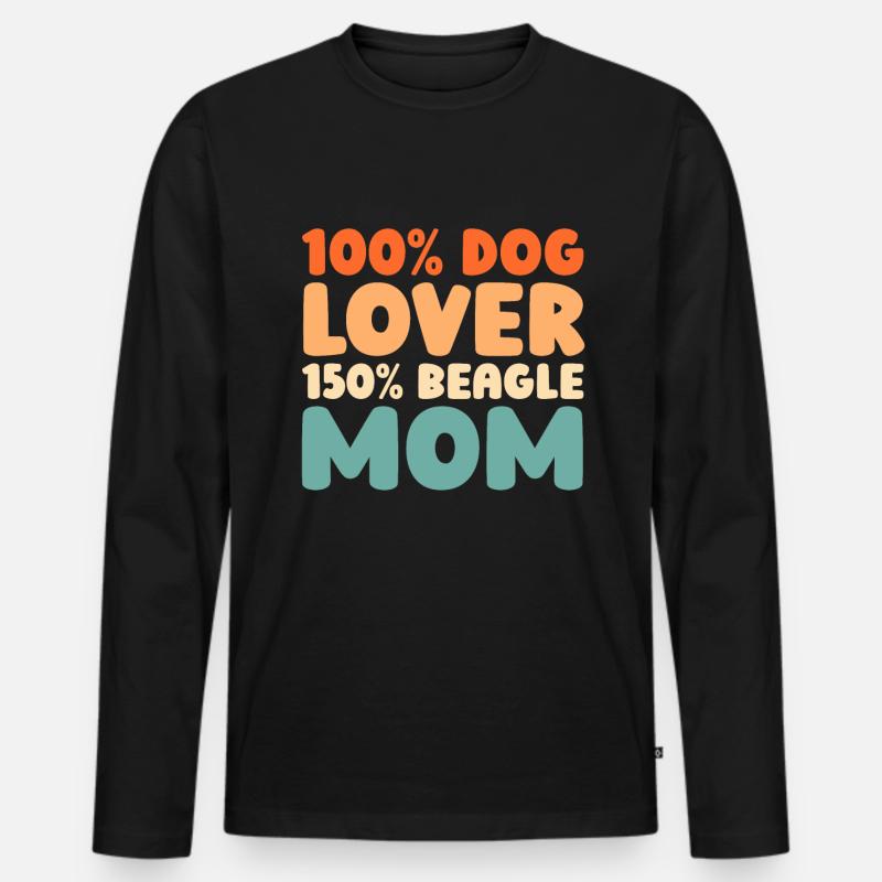 Beagle - Männer Premium Bio Langarmshirt - Schwarz