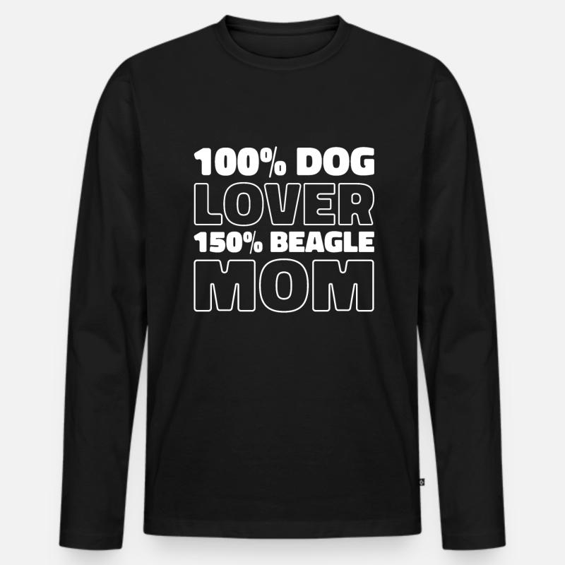 Beagle - Männer Premium Bio Langarmshirt - Schwarz