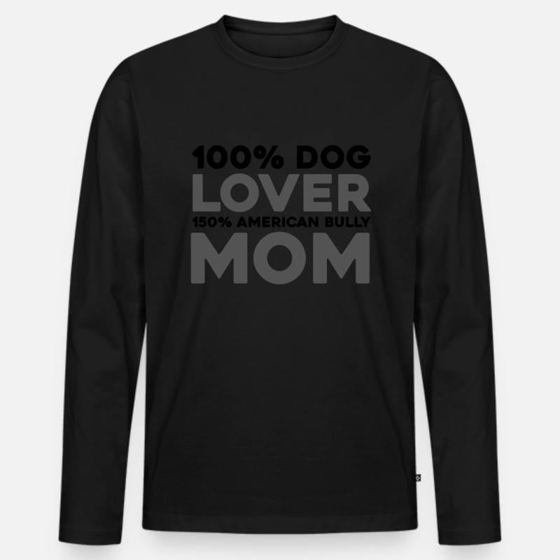 American Bully - Männer Premium Bio Langarmshirt - Schwarz