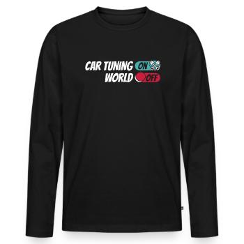 Tournevis Tuning Tuner Voiture Tuning On World Off - T-shirt manches longues Premium bio Homme - noir - Devant - Nico (187cm)
