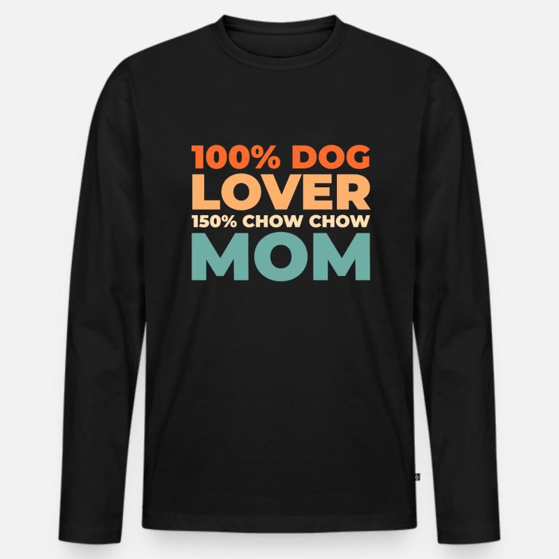 Chow Chow - Männer Premium Bio Langarmshirt - Schwarz