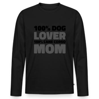 Cane corso - T-shirt manches longues Premium bio Homme - noir - Devant - Nico (187cm)