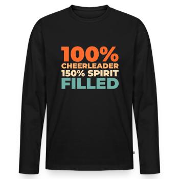 Cheerleader Cheerleading - Men's Premium Organic Long Sleeve Shirt - black - Front - Nico (187cm)