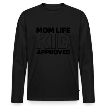 Mom Mom - Men's Premium Organic Long Sleeve Shirt - black - Front - Nico (187cm)