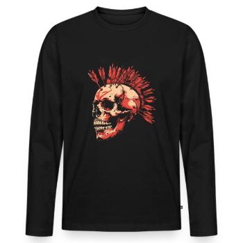 Bow Hunting Bow Hunter Iroquois - Men's Premium Organic Long Sleeve Shirt - black - Front - Nico (187cm)