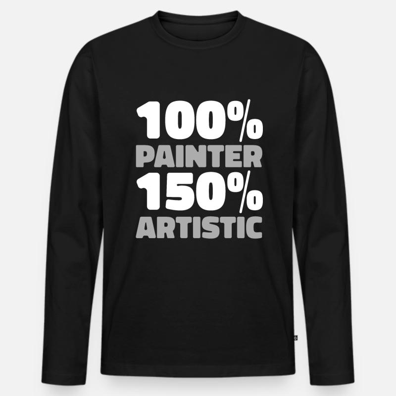 Maler Lackierer - Männer Premium Bio Langarmshirt - Schwarz