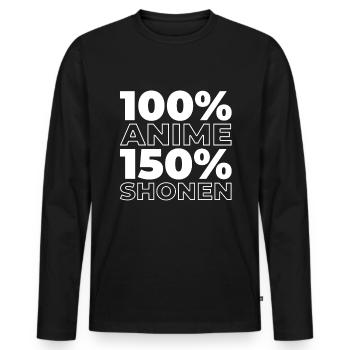 Anime Manga - Men's Premium Organic Long Sleeve Shirt - black - Front - Nico (187cm)