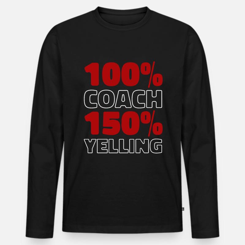 Baseball Trainer - Männer Premium Bio Langarmshirt - Schwarz