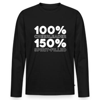 Cheerleader Cheerleading - Men's Premium Organic Long Sleeve Shirt - black - Front - Nico (187cm)