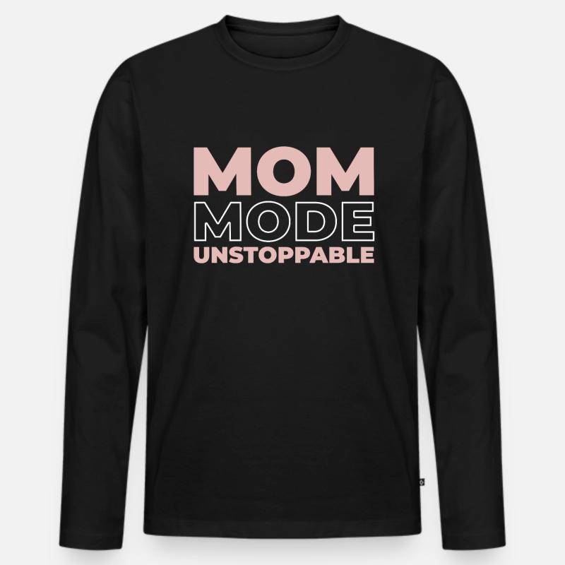 Mama Mutter - Männer Premium Bio Langarmshirt - Schwarz