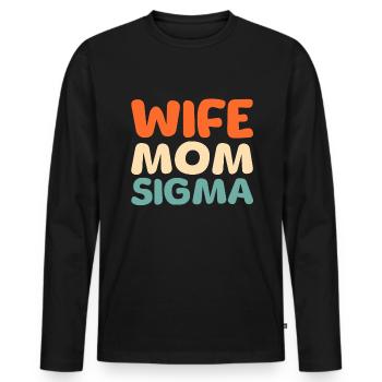 Sororité Soroitas Sigma Mama - T-shirt manches longues Premium bio Homme - noir - Devant - Nico (187cm)