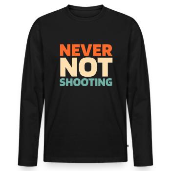 Paintball - Männer Premium Bio Langarmshirt - Schwarz - Vorne - Nico (187cm)
