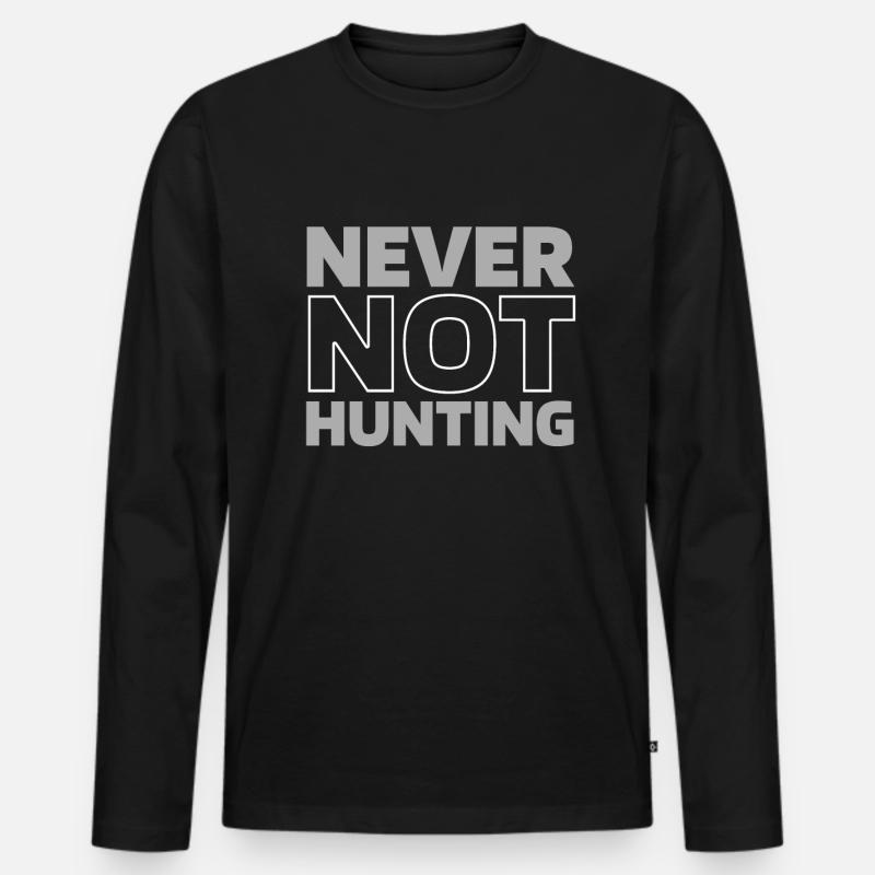 Bogenjagd Bogenjäger - Männer Premium Bio Langarmshirt - Schwarz