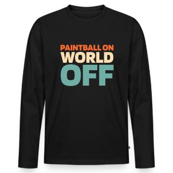 Paintball Paintball sur World Off - T-shirt manches longues Premium bio Homme - noir - Devant - Nico (187cm)