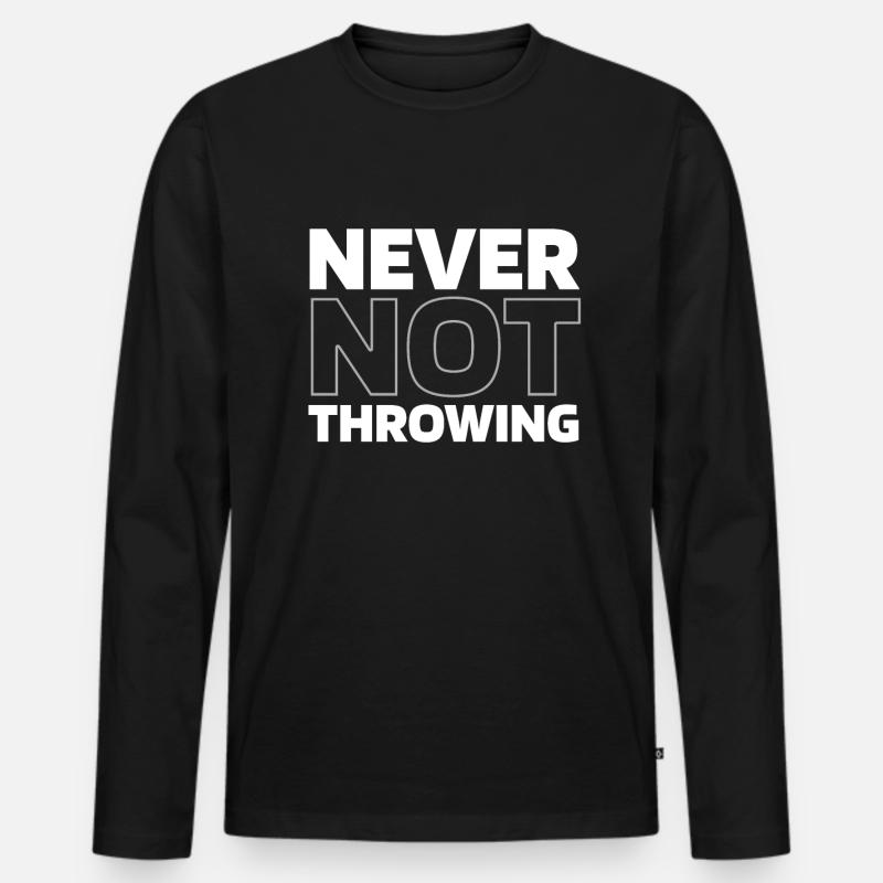 Axtwerfen Axtwerfer - Männer Premium Bio Langarmshirt - Schwarz