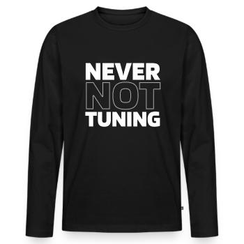Screwdriver Tuning Tuner - Men's Premium Organic Long Sleeve Shirt - black - Front - Nico (187cm)