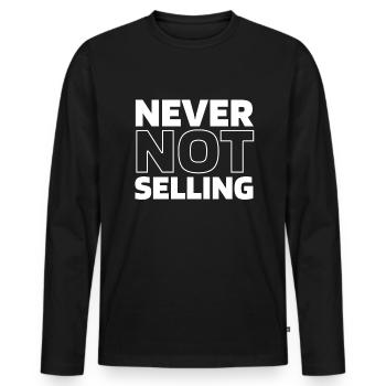 Insurance Consultant Insurance Broker - Men's Premium Organic Long Sleeve Shirt - black - Front - Nico (187cm)