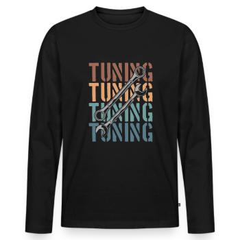 Screwdriver Tuning Tuner - Men's Premium Organic Long Sleeve Shirt - black - Front - Nico (187cm)