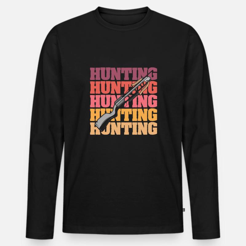 Bogenjagd Bogenjäger - Männer Premium Bio Langarmshirt - Schwarz